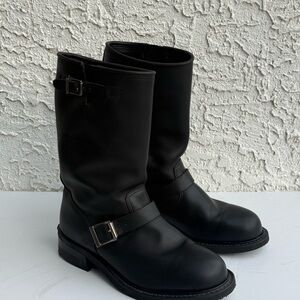 Harley-Davidson Men’s Black Leather Engineer Boots Size 9 Excellent Condition